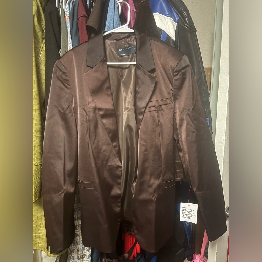 ASOS Brown Satin Blazer